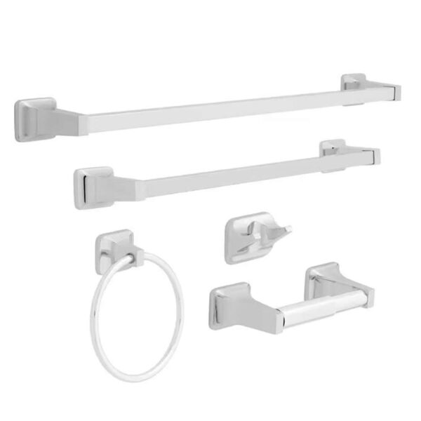 (2-Pack) Futura Wall Mount Round Closed Towel Ring Bath Hardware Accessory in Polished